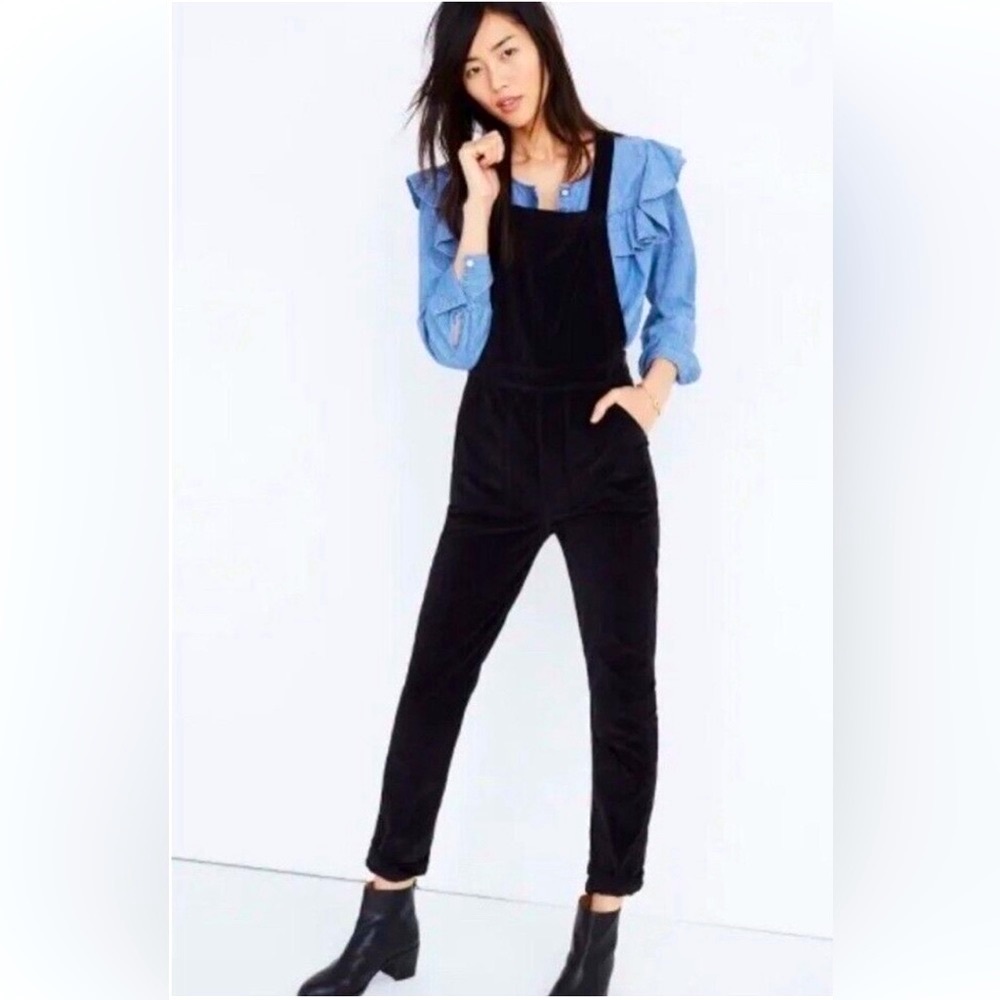 Madewell Overalls Stretch Black Lunar Wash Size Small